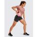 CRZ YOGA Women's High Waisted 4'' Workout Shorts - Lightweight Athletic Running Shorts in Black - Buy Online on GoSupps.com