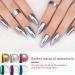 Chrome Nail Powder Set - Metallic Mirror Effect Holographic Iridescent Nail Pigment Glitter Art Decoration - 6 Jars Aurora Shell Chrome Powder - Buy Online on GoSupps.com