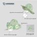 LANGZHEN Baby Girls Beach Sun Protection Hat | Adjustable Toddler Kids Wide Brim Play Hat | Chin Strap | Kiwi 6-12 Months - Buy Online on GoSupps.com