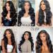 GDWIGS Long Black Lace Front Wig for White Women - Natural Curly Synthetic Heat Resistant Wig - Buy Online on GoSupps.com