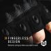 Mission Made Hellfox Tactical Fingerless Gloves for Men - Medium, Pitch Black - Buy Online on GoSupps.com