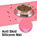 Juqiboom Pet Food Mat - Anti-Mess Non-Slip Silicone Cat Feeding Placemat 19x12 - Pink - Buy Online on GoSupps.com