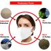 Reusable Face Mask GENERISE Stylish Face Mask x1 - Polyurethane Breathable Washable Face Mask - Unisex (White) - Buy Online on GoSupps.com