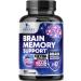 Brain Supplement - Brain Booster to Support Focus, Provide Memory Support, Clarity, Energy and Concentration Support with DMAE, Bacopa Monnieri, and Phosphatidylserine - 180 Capsules 180 Count (Pack of 1)