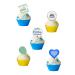 24 Stand Up Happy Birthday Grandad Themed Edible Wafer paper Cake Toppers Decorations