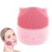 Fukamou Face Scrubber | Penguin Shape Vibrating Face Scrubber | Skin Care Face Brushes for Women and Men Waterproof Electric Face Brush for Deep Cleaning Skin Pink