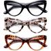 3 Pack Bifocal Cat Eye Reading Glasses for Women | Oversized Blue Light Blocking | Black Tea Tortoiseshell & Grey Tea Tortoiseshell - Buy Online on GoSupps.com