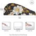 White Flowers Gold Leaf Hair Towel 2 Pack | Super Absorbent Quick Dry Turbans for Women & Girls - Buy Online on GoSupps.com