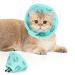 Green Cat Cone Collar Soft Adjustable Cat Recovery Collar Protective Soft Cat Cone After Surgery and Injuries Prevent from Biting and Licking for Puppies Small Dogs and Cats (S)