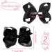 2Pcs Black Ribbon Hair Bow Clips for Girls & Women | 3 inch Ponytail Holder with Duckbill Clip - Buy Online on GoSupps.com