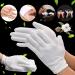 24 Pcs White Cotton Gloves for Dry Hands Moisturizing Gloves Overnight Eczema Gloves Kids Sleep Gloves for Women Cosmetic Jewelry Silver Moisturizing Coin Inspection Gloves X-Small