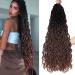 SOKU Passion Twist Crochet Hair 26 - 5 Packs Pre Twisted Senegalese Twist Crochet Hair Bey-Blonde Majesty Twist Pre-looped Synthetic Dreadlocks Bohemian Locs for Black Women 26 Inch TT1B/4/30