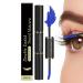 zjhukfmc Volumizing mascara long lasting mascara volumizing lengthening curly waterproof for wedding party night out Halloween prom double head blue