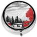 Red London Street Mini Round Pill Box | 3 Compartment Medicine Organizer | Portable Travel Pill Case for Home & Office - Buy Online on GoSupps.com