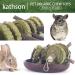 Bunny Chew Toys for Teeth Grinding - Organic Bamboo & Fruitwood Sticks for Rabbits, Guinea Pigs, Hamsters - 2 Count Pack - Includes Alfalfa Cakes - Natural and Safe - Buy Online on GoSupps.com