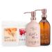 milly&sissy Zero Waste Make the Switch Set: includes 500ml aluminum bottle for life 500ml glass bottle with refills for Candied Tangerine hair&body wash and Sweet Cherry hand wash