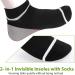 Invisible Height Increase Insoles with Non-Detachable Socks - 2-in-1 Heel Lift Inserts 1.4 Inch Cushion for Men & Women Black - Buy Online on GoSupps.com