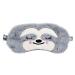 ULIFEMALL Cute Sloth Sleeping Mask Soft Fluffy Plush Blindfold Funny Novelty Animal Sleep Mask Eye Cover Eyeshade for Kids Girls Boys Women Men Night Nap Travel Meditation
