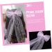 FRCOLOR Bridal Hair Accessories Bride Hair Accessories Bridal Bow with Clip Tulle Short Veil Bow Knot Bride Pearl Veil Checkered Hair Clip Hair Bow Iron Top Clip Girl Wedding Dress - Buy Online on GoSupps.com