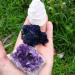 Natural Crystal Rough 1pc Natural White Selenite Skyscraper Amethyst Cluster Azurite Malachite Specimen Crystals Stones Combos Set QINTINYIN Combo of 3 - Buy Online on GoSupps.com
