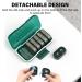 Weekly Pill Organizer - 2x Daily Moisture-Proof Travel-Ready AM PM Pill Box with Detachable Compartments - Dark Green - Buy Online on GoSupps.com