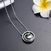 Forever in My Heart Pet Cremation Jewelry - Paw Print Memorial Necklace for Ashes | Silver-Black Dog/Cat Keeper Chain - Buy Online on GoSupps.com