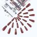 Brishow Long Ballerina False Nails - 24 Pure Color Acrylic Press-On Full Cover Nails for Women & Girls (Brown) | International Shipping Available - Buy Online on GoSupps.com