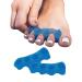 Toe Spacers for Comfort & Alignment | Toe Separators to Relieve Foot Pain & Correct Toes | Featuring Silicone Toe Spacers for Enhanced Toe Comfort | Toe Stretcher for Women & Men - (Blue) Anatomical Toe Separator (Blue)