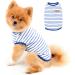 PAIDEFUL British Striped Dog Shirt for Small Medium Dogs Cats - Breathable Soft Cotton Vest Tee for Puppy Chihuahua Yorkie - Blue XS - Buy Online on GoSupps.com