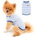Paidful British Dog Shirt | Soft Cotton Striped Vest for Dogs & Cats | Summer Pet T-Shirt for Puppies Chihuahuas & Yorkies - Blue XL - Buy Online on GoSupps.com