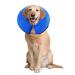 Pet sppies inflatable collar for pet dog cat cat comfortable recovery swimming protective with magic zipper for pet dog neck protection pillow ps005 (m/blue) m blue