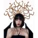 Faxianther Gold Snake Headband Halloween Costume Cosplay Headpiece Hair Hoop Scary Day Of The Dead Fancy Dress Party Masquerade Ball Snake Crowns Tiaras Hair Band - Buy Online on GoSupps.com