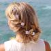 YISSION 20Pcs Mini Purple Flower Rhinestone Hair Clips | Wedding Bridal Accessories for Girls & Women - Buy Online on GoSupps.com