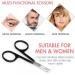 Gibot Eyebrow Set 5pcs Stainless Steel Eyebrow Grooming Kit with Tweezers Scissors Eyebrow Brush Comb Eyebrow Pencil Razor and Travel Case for Women and Men Black - Buy Online on GoSupps.com