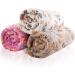 Innext 3 Pack Puppy Blanket for Pet Cushion - Soft Warm Sleep Mat for Small Dogs and Cats - Paw Print Design in Brown, Pink, and White - Buy Online on GoSupps.com