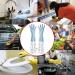 Waterproof Rubber Cleaning Gloves - 3 Pairs, Medium Size, Long Cuff, Flock Lining for Kitchen, Dish Washing and Household Cleaning - Style 4 - Buy Online on GoSupps.com