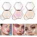  Nivofu Nivofu Highlighter Powder Highlighter Palette Highlighter Bronzer Powder Highly Pigmented 7.5g (01#) - Buy Online on GoSupps.com