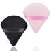 2 Pcs Triangle Powder Puff Face Soft Triangle Velvet Makeup Powder Puffs Setting Loose Powder Triangle Velour Beauty Make up Puff Triangle Face Powder Puff for Under Eye Makeup Applicator(Pink&Black) Pink+Black