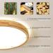 Wayluoung 18W LED Wood Ceiling Lamp 30cm - 4500K 1620LM | Stylish Lighting for Bedroom Living Room Kitchen & Dining Room - Buy Online on GoSupps.com