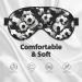 Black & White Soccer Ball Eye Mask | Soft Imitation Silk Adjustable Night Blindfold 4x7.9 in - Perfect for Sleep & Travel - Buy Online on GoSupps.com