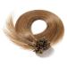 SEGO 45cm Real Hair Extensions - Keratin U-Tip 200 Strands Light Brown #6 (18) - 100g | Premium Quality International Shipping - Buy Online on GoSupps.com
