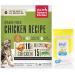 Human Grade Dehydrated Grain Free Dog Food Complete Meal or Dog Food Topper Chicken 10 lb (Makes 40 lbs) with 100ct PetWipes