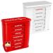 Kerpers tablet box 7 days |Made in Germany |Pill dose with 4 compartments - in the morning at noon in the evening at night |Medicine box for tablets and supplements (2 pieces white/red) 2 pieces white/red