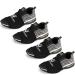 4 Pairs Dance Socks Shoe Socks on Smooth Floors Over Sneakers,Smooth Pivots and Turns to Dance on Wood Floors Protect Knees 4 Pairs(black)