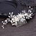 Bridal Flower Side Hair Clips Pearl Bridal Headpiece Wedding Hair Pins Accessories - Buy Online on GoSupps.com