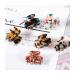 TSLINC 6-Piece Non-Slip Hair Clips for Medium & Thin Hair - Tortoise Cellulose Acetate Brown Leopard Design for Women & Girls - Buy Online on GoSupps.com