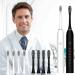 CRLKSSJX 2 Pack Sonic Electric Toothbrush for Adults | 6 Cleaning Modes, Smart Timer | USB Rechargeable & Waterproof | 42000VPM | 8 Brush Heads - White-Black - Buy Online on GoSupps.com