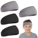 4 Pieces Kids Sports Headbands Athletic Sweatbands Headband Wicking Elastic Hairband for Girls and Boys Toddler Children Black, Light Grey