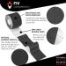 NV Compression Kinesiology Tape | 5m Roll - Elastic Muscle Support for Exercise, Sports & Injury Recovery - Black - Buy Online on GoSupps.com