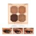 Boobeen Eyeshadow Palette - Matte Glitter Eyeshadow Makeup  Creamy Pigmented Eyeshadow Powder to Define Natural Eye Look 01